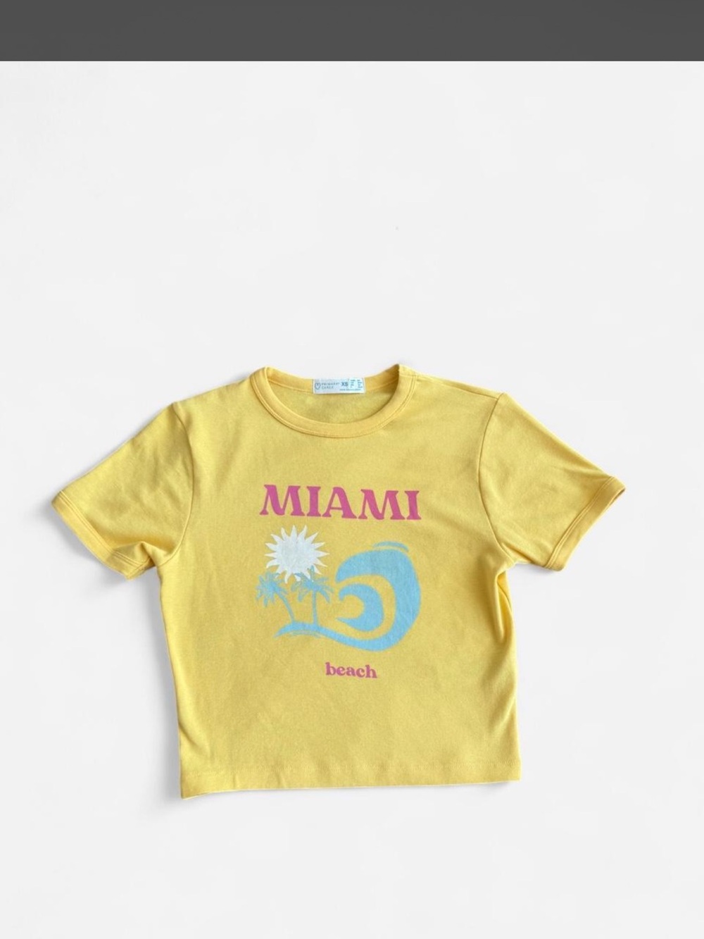 Yellow Miami Beach Graphic Tee